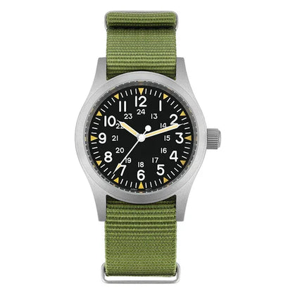 Militado ML05 Vintage Watch VH31 Sweep Second Movement Domed Sapphire Crystal With High Clear AR Coating Luminous 38mm Watches