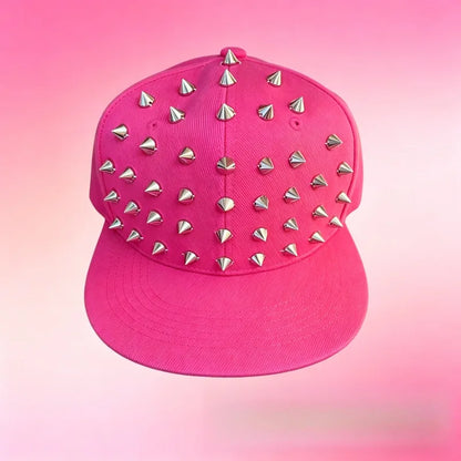 1pc Hip Hop Y2K Style Street Baseball Cap,Personalized Fashion Rivet Duck Tongue Driver Caps Street Dance Flat Edge Skull Caps
