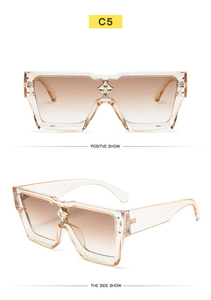 Stylish Cyclone Luxury Sunglasses for Men Women Brand Designer Square Sun Glasses Driving Aviation Fashion Shades UV400
