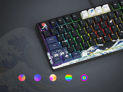 Teclado gamer Womier S-K80 com ecrã OLED a cores, teclado mecânico gaming hot-swappable com montagem gasket, teclado RGB personalizado