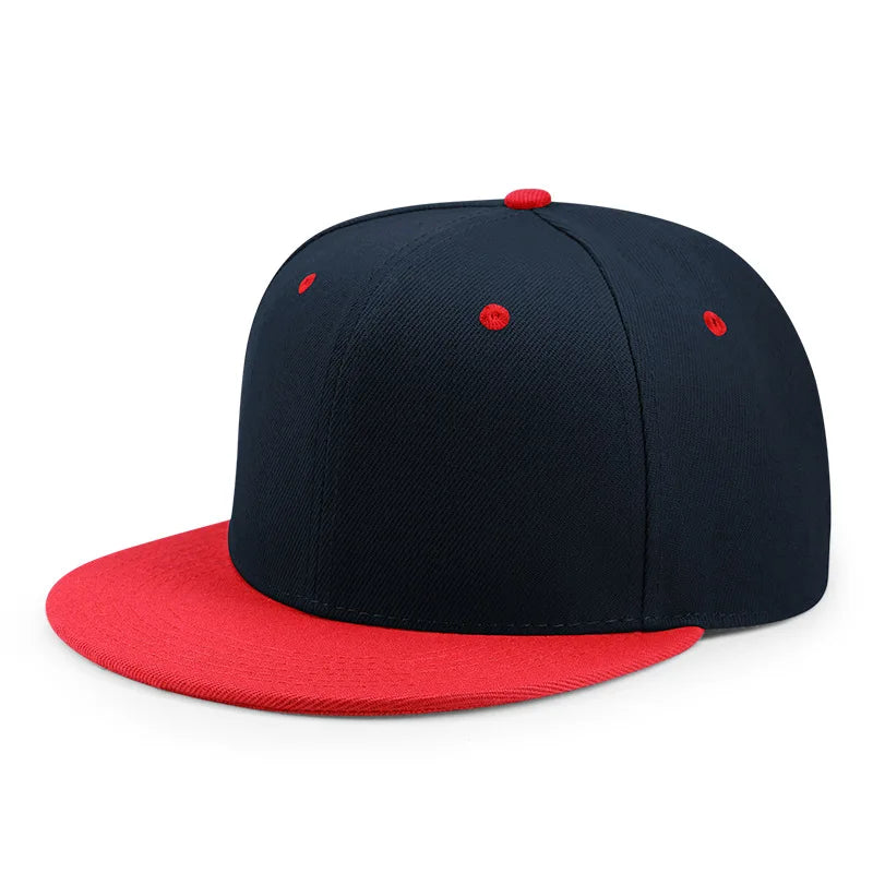 Wholesale 40 Colors Adjustable Flat Peak Snapback Caps Lady Fashion Polyester Plain Baseball Hat Men Hiphop Blank Sport Cap