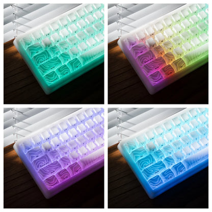 XVX M67 JadeStone Mechanical Keyboard 65% Tri-Mode Wireless Keyboard, Hot Swappable RGB Mechanical Keyboard with IMD Keycaps, Gasket Mount Gaming Keyboard
