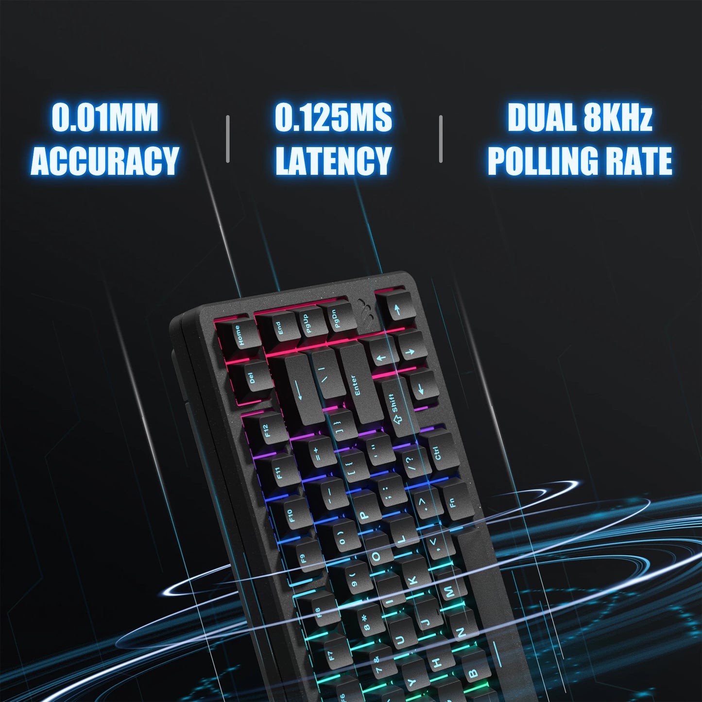 Womier SK75 TMR 75% Wireless Magnetic Mechanical Keyboard Tri-Mode Bluetooth/2.4G/USB-C Hot-Swap Rapid Trigger Aluminum Keyboard