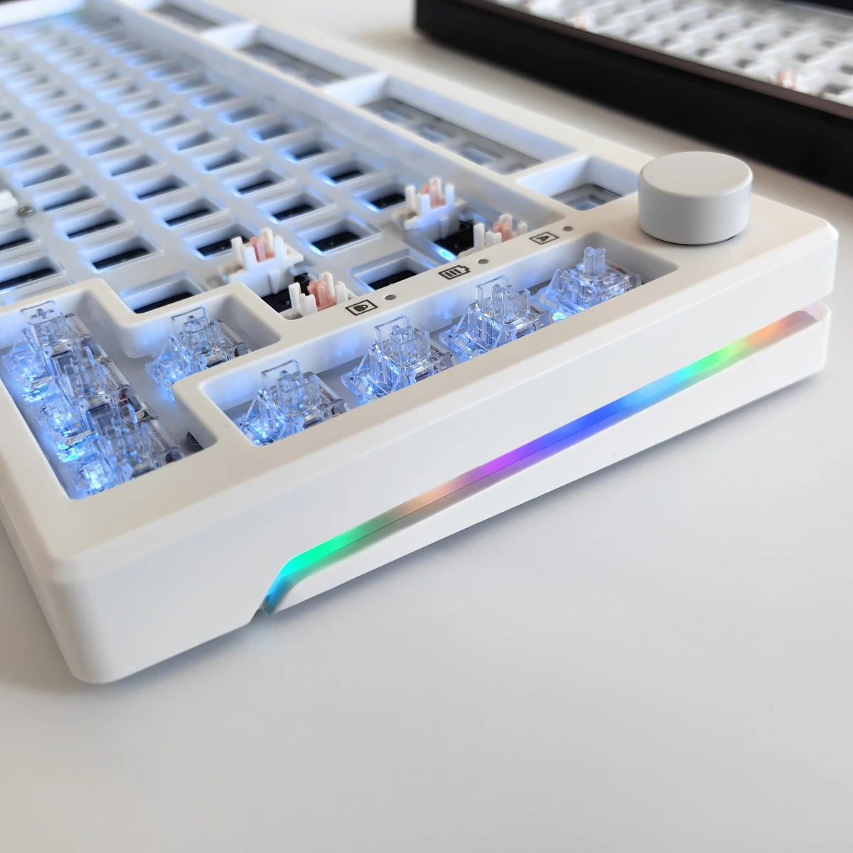 MAIMOOO KX75 75% Keyboard Kit Hotswap Transparent Full RGB Backlit 2.4GHz/ Bluetooth Macro Custom DIY Mechanical Keyboard