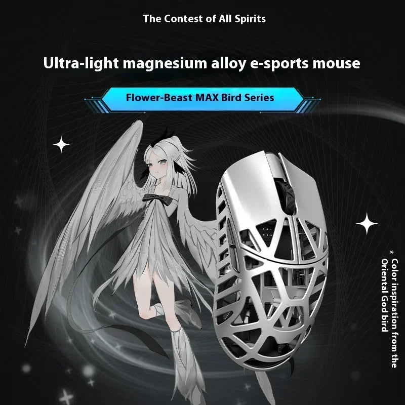 WLmouse Beast X Max Wireless Gaming Mouse with PAW3950HS Sensor, Magnesium Alloy, 8K Polling Rate, Ultra-Lightweight Wireless Gaming Mouse