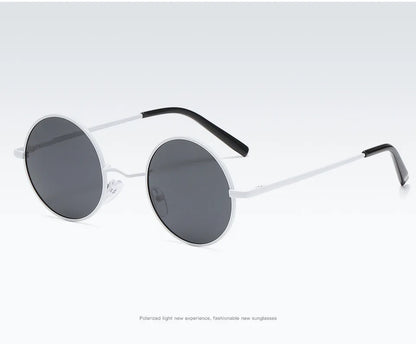 RUOBO Retro Polarized Round Metal Frame Sunglasses Eyewear For Men and Women Driving Fishing Brand Designer Sun Glasses UV400
