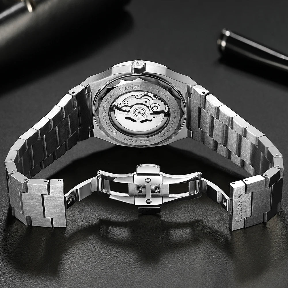 CADISEN Watch for Men Luxury Automatic Men Miyota 8215 Movement Sapphire Crystal 42mm Dial 100m Waterproof  Wristwatches C8200