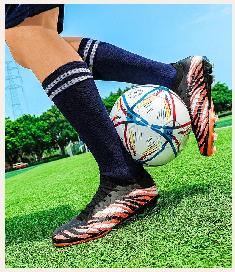 Nouveaux hommes bottes de Football Sport ultraléger antidérapant en plein air adulte crampons Match unisexe chaussures de Football confortable herbe de haute qualité