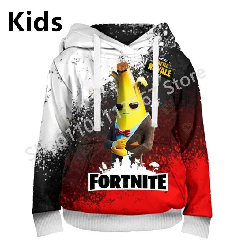 Φούτερ με Κουκούλα Llama Battle Royale F-Fortnited με 3D Εκτύπωση για Άνδρες, Γυναίκες και Παιδιά, Αγόρια και Κορίτσια, Streetwear Πουλόβερ, Πράσινα Τοπ
