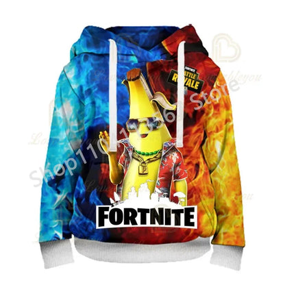 Φούτερ με Κουκούλα Llama Battle Royale F-Fortnited με 3D Εκτύπωση για Άνδρες, Γυναίκες και Παιδιά, Αγόρια και Κορίτσια, Streetwear Πουλόβερ, Πράσινα Τοπ