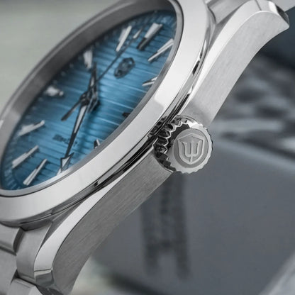 Hodinky Watchdives WD0006, stroj VH31 s plynulým chodem sekundové ručky, vypouklé safírové sklo, luminiscenční povlak BGW9, vodotěsnost 10 barů, 38 mm, vintage styl