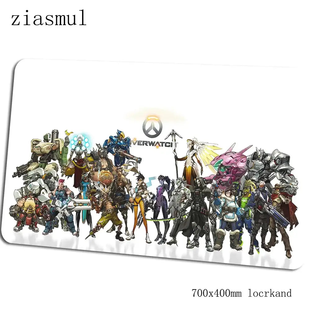 Overwatch muismat – prachtige computermat 70x40cm, grote XL gamingmuismat voor muis en toetsenbord, pc-gamer bureau