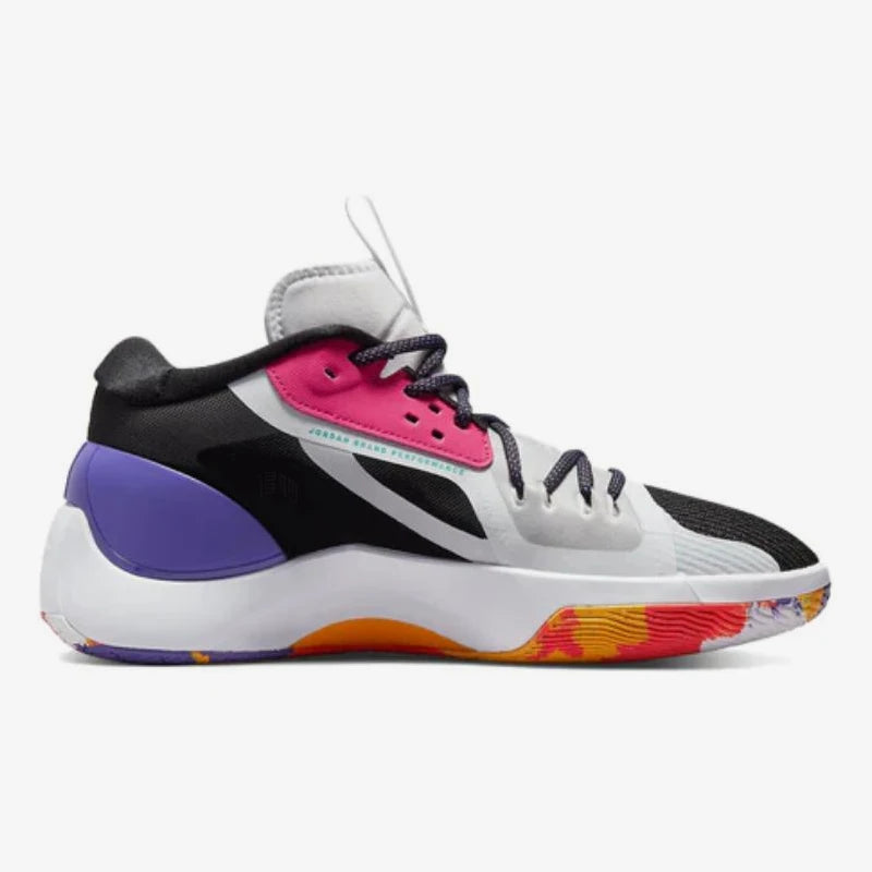 Sapatilhas de basquetebol Nike Jordan genuínas para homem, confortáveis, com amortecimento de impacto, cano médio e design prático DH0248-130