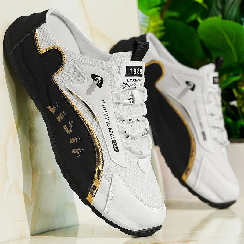 Grands chaussons pour hommes été respirant maille pantoufles mode chaussures décontractées à semelles souples pour hommes baskets légères Zapatos De Hombre