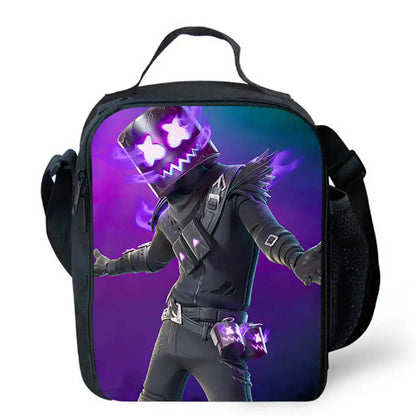 Lunch-Taschen für Kinder, Cartoon-Fortnite-Schul- und Picknicktaschen für Mädchen und Jungen, isolierte Kühltaschen für Kinder, tragbar und leicht
