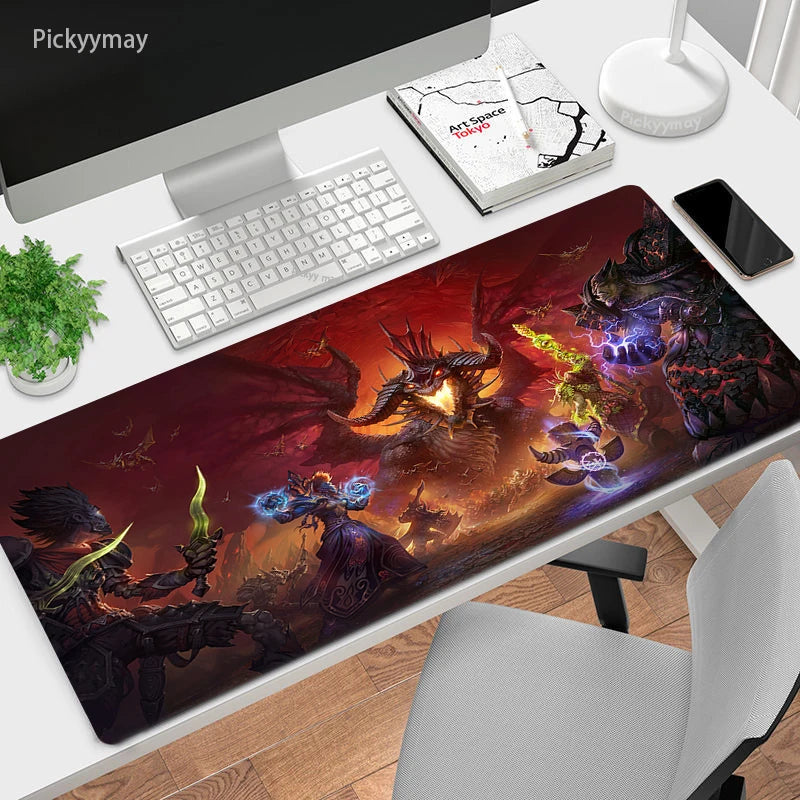 World Of Warcraft Mouse Pad Computer Laptop Mouse Mat Large Mousepad Keyboards Table Carpet  Gaming Desk Play Mats Locking Edge