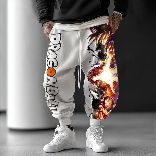 2026 Anime Saiyan Dragon Ball Summer Outdoor Sweatpants Harajuku Trendy Men Women Street Loose Casual Fashion Sports Cuff Pants