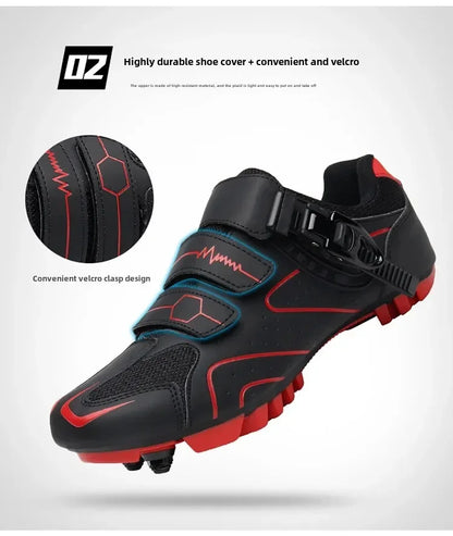 Chaussures de cyclisme unisexes à semelle rigide – Chaussures à crampons pour vélo de route 4 saisons, VTT et sports de plein air