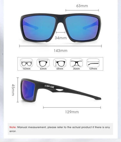 Kapvoe Polarized Hiking Eyewear Sunglasses for Men UV400 Lens Sunglasses Glasses PC Lens Glasses HD Lens Outdoor Sunglasses 2026