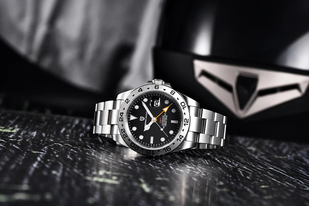 PAGANI DESIGN 2026 New Automatic Machinery Men's Watch GMT DG5833 Stainless Steel Sapphire Crystal 10 Bar Waterproof Watch