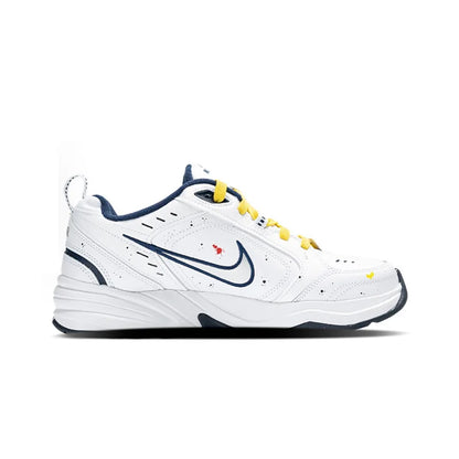 Adidași personalizați Nike Air Monarch 4 Crushed Ice Blue Floral Ink Splatter – pantofi de alergare pentru bărbați, cu talpă joasă