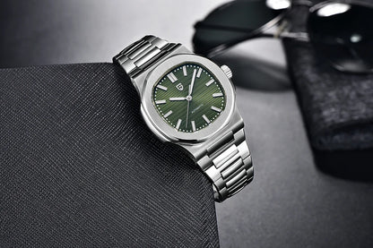 PAGANI DESIGN 2026 New Luxury Automatic Watch  Men Mechanical Wristwatch Stainless Steel Sapphire glass 40MM Barrel dial Watch