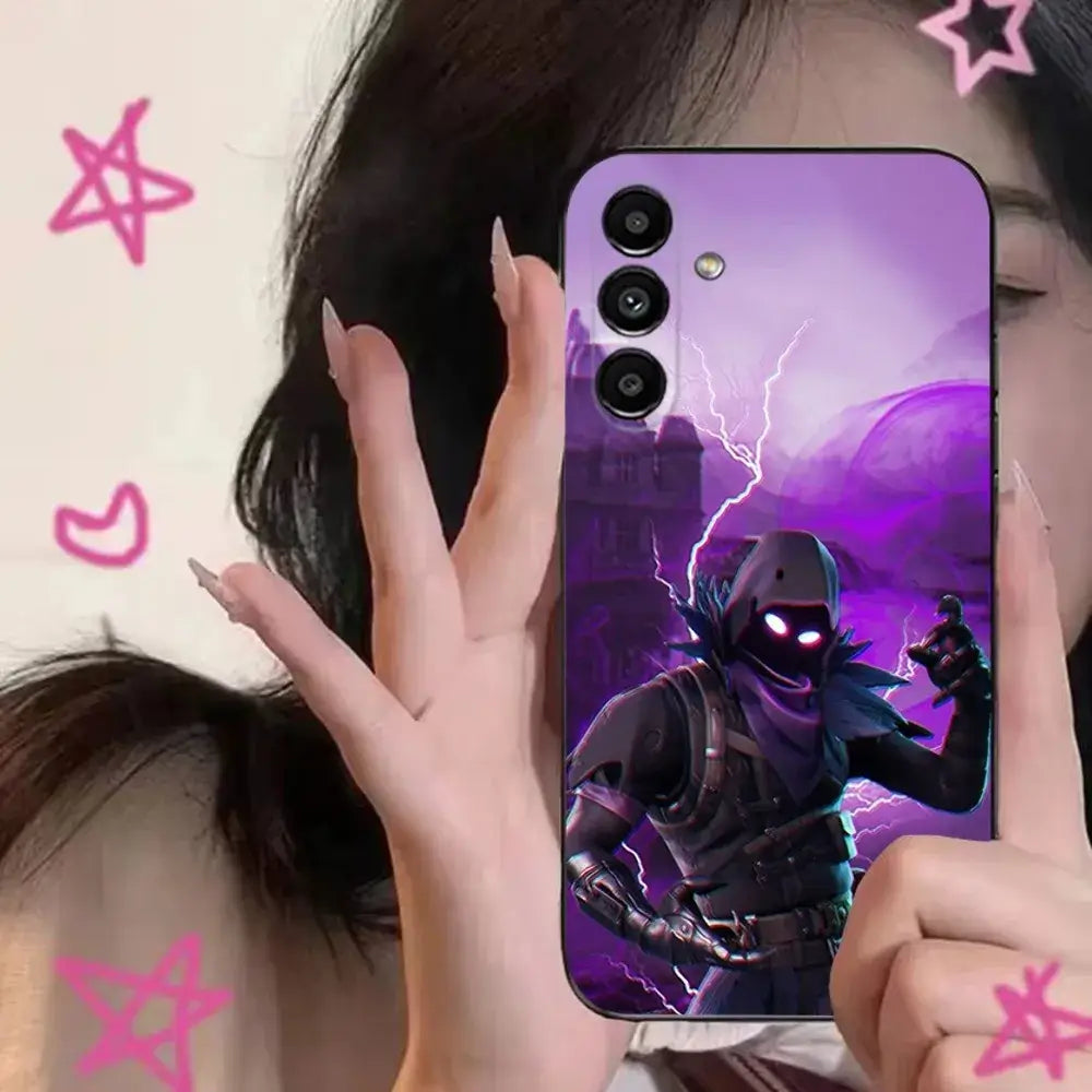 R-Royales F-Fortnites  Phone Case For Samsung S24,S21,S22,S23,S30,Ultra,S20,Plus,Fe,Lite,Note,10,9,5G Black Soft Cover