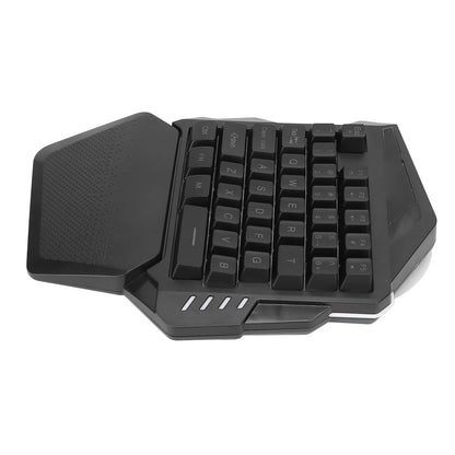 Mini Mechanical Keyboard One Handed Gaming Keyboard 2.4G Wireless RGB Lighting ABS 35 Keys Gaming Keyboard for Computer