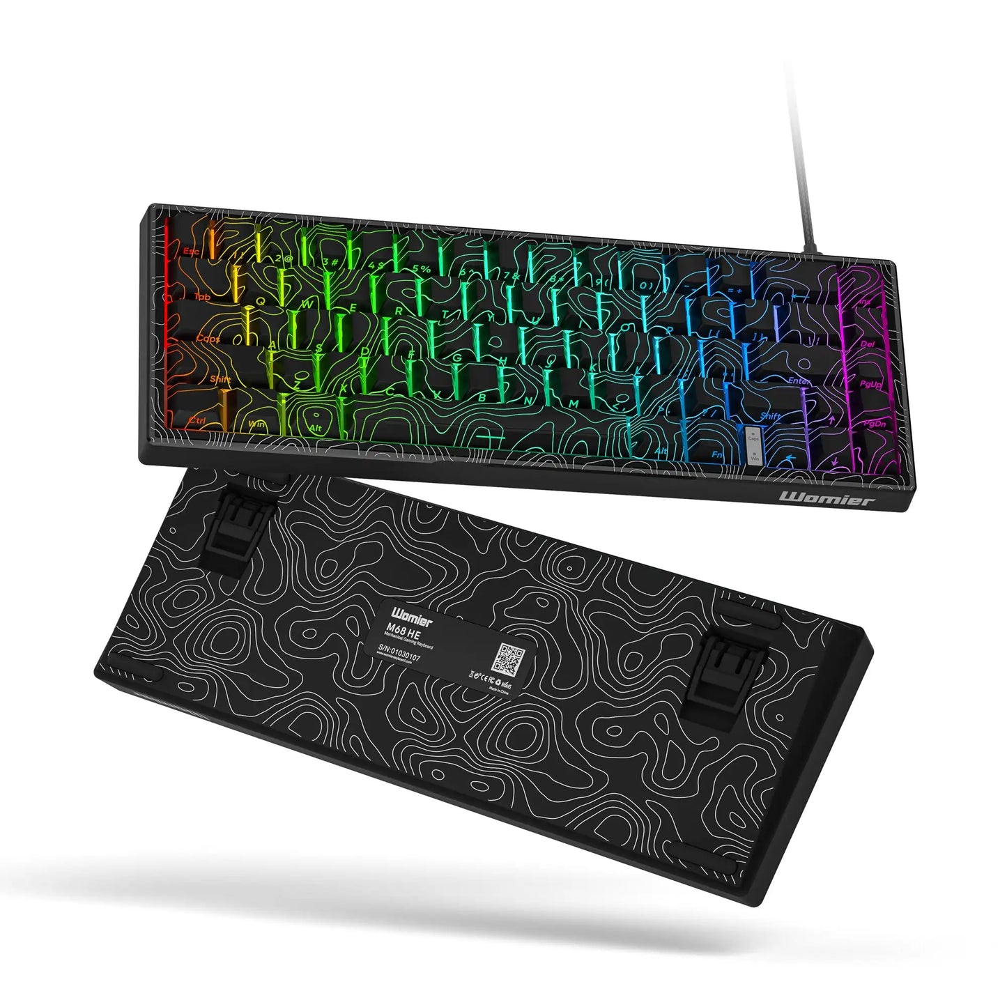 Womier M68 HE Rapid Trigger Keyboard Hall Effect Gamer Keyboard Wired RGB Custom Mechanical Keyboard with Magnetic Switch for PC