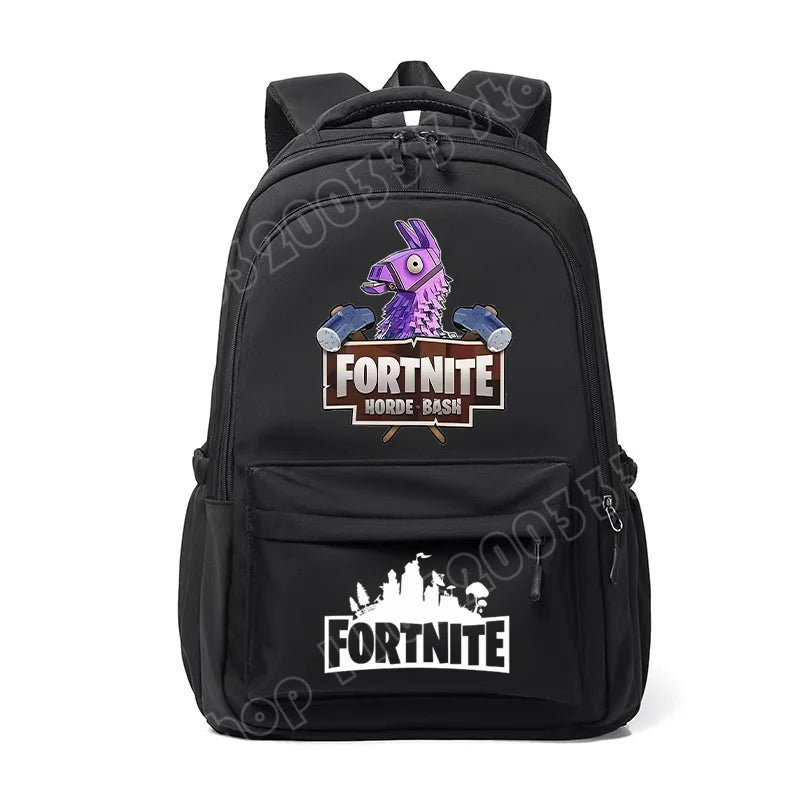 Fortnite-Kinderrucksack, tragbar, mit großem Fassungsvermögen, Schulranzen für Schüler, Schultertasche mit Cartoon-Print, Schulzubehör für Jungen, Geschenk