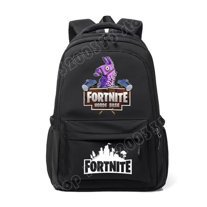 Fortnite-Kinderrucksack, tragbar, mit großem Fassungsvermögen, Schulranzen für Schüler, Schultertasche mit Cartoon-Print, Schulzubehör für Jungen, Geschenk