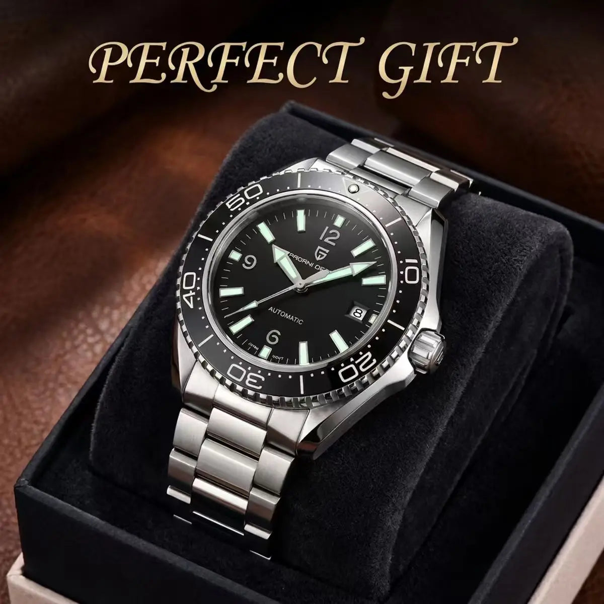 Pagani Design New Men's Mechanical Watch Luxury Sapphire Stainless Steel 100m Waterproof Ceramic bezel Automatic Watch