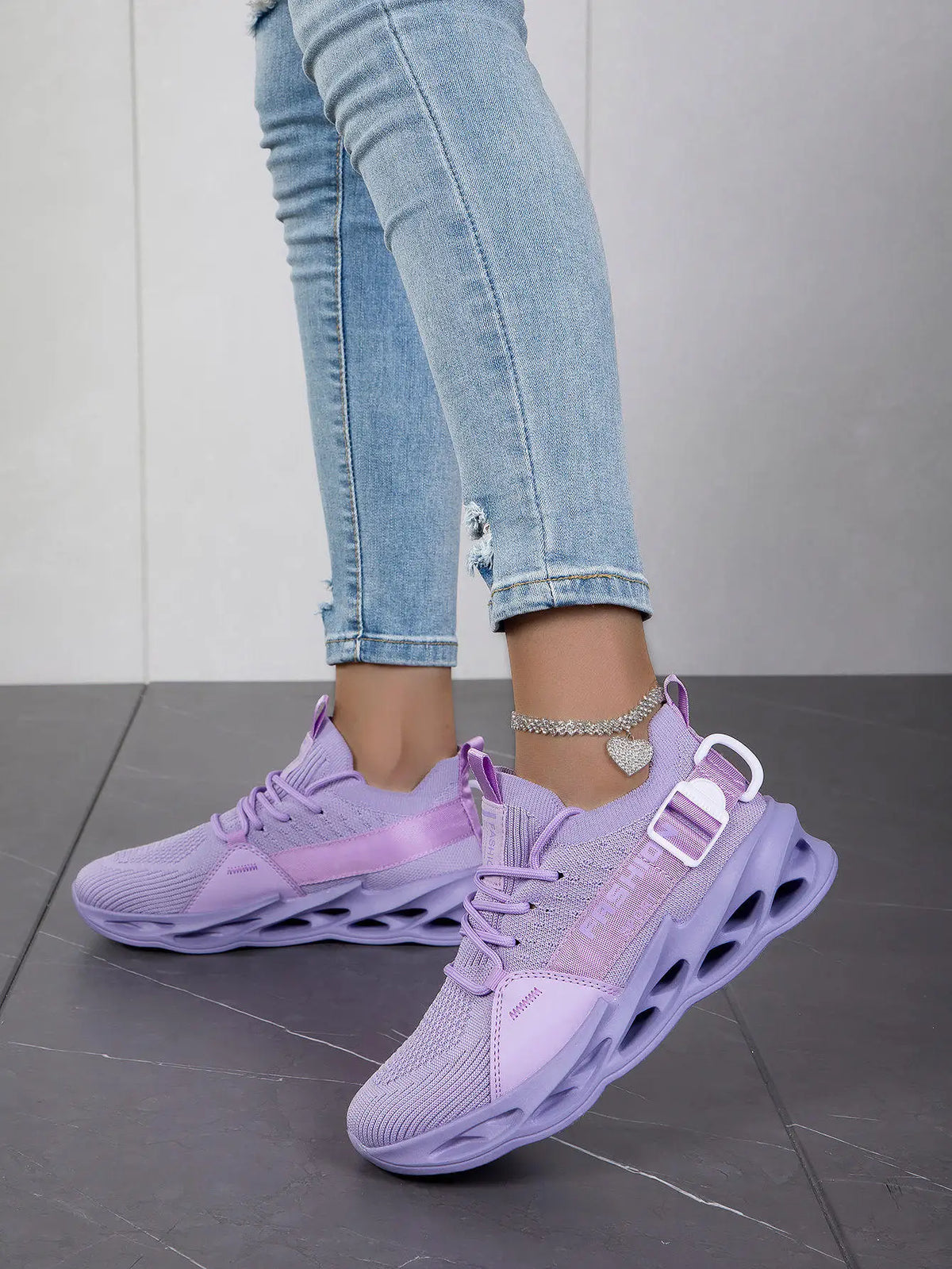 Sneakers casual viola alla moda per donna e uomo, scarpe da corsa Blade, taglie grandi 48, scarpe sportive leggere e traspiranti, sneakers da uomo in rete
