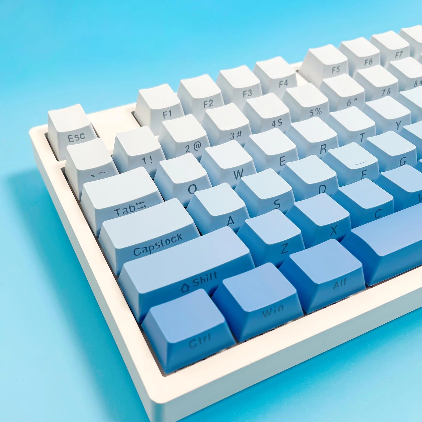 OEM Profile Gradient Side Printed Shine Through Keycaps PBT Double Shot Keycap For Mechanical Gamer Keyboard Black Gray Key Caps