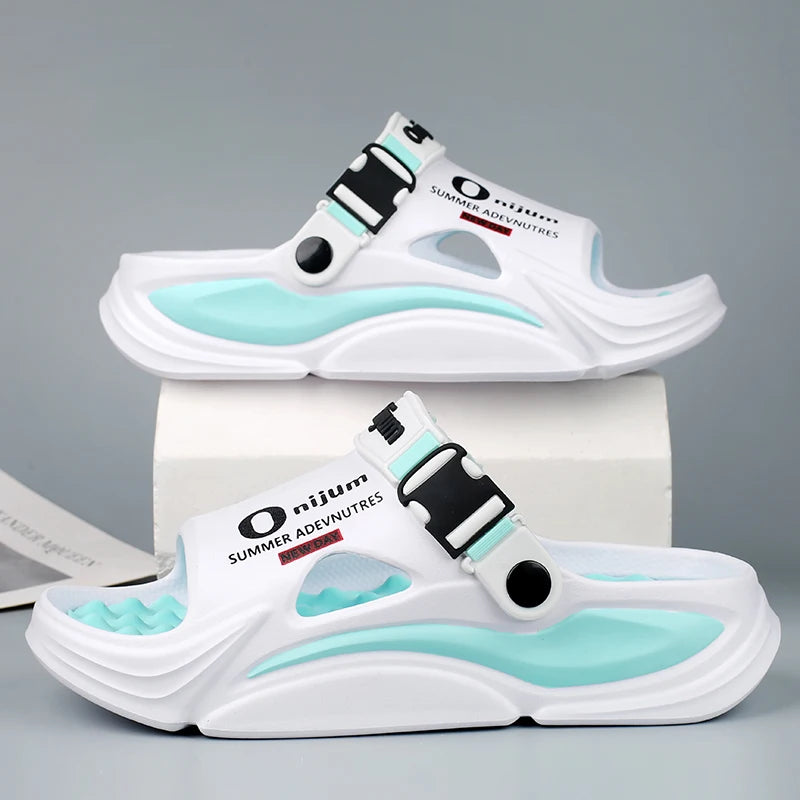 Pantoufles de Massage d'été pour hommes, sandales d'extérieur, plage, diapositives d'intérieur confortables, sabots d'eau, chaussures décontractées, pantoufles de maison pour hommes et femmes