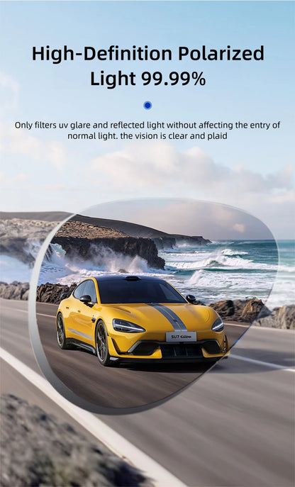 CAPONI Polarized Sun Glasses For Men Light Carbon Fiber Photochromic Black Shades Driving UV420 Oil-proof Lenses Eyewear BS34713