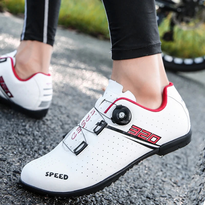 Sapatilhas de Ciclismo Novas para Homem, Auto-Bloqueantes, para Corrida de Estrada, Sapatilhas de Treino sem Bloqueio, Sapatilhas de Ciclismo para Mulher com Encaixes SPD