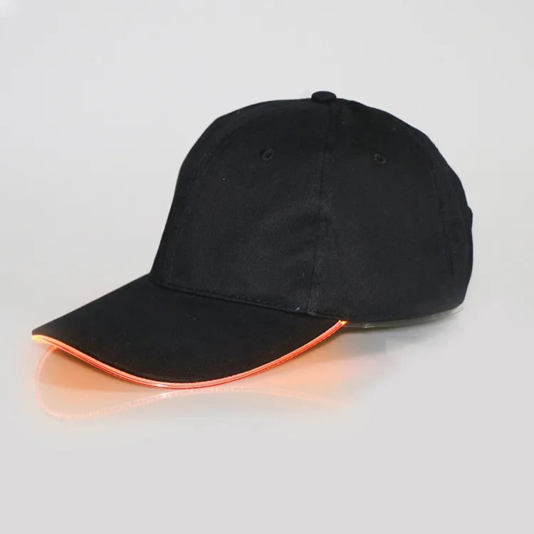 Šviesolaidinė LED kepurė su 7 spalvų švytinčiais elementais, EDC beisbolo kepurės, USB įkrovimas, šviečiančios kepurės, funkcinė LED kepurė