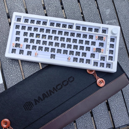 MAIMOOO KX75 75% Keyboard Kit Hotswap Transparent Full RGB Backlit 2.4GHz/ Bluetooth Macro Custom DIY Mechanical Keyboard