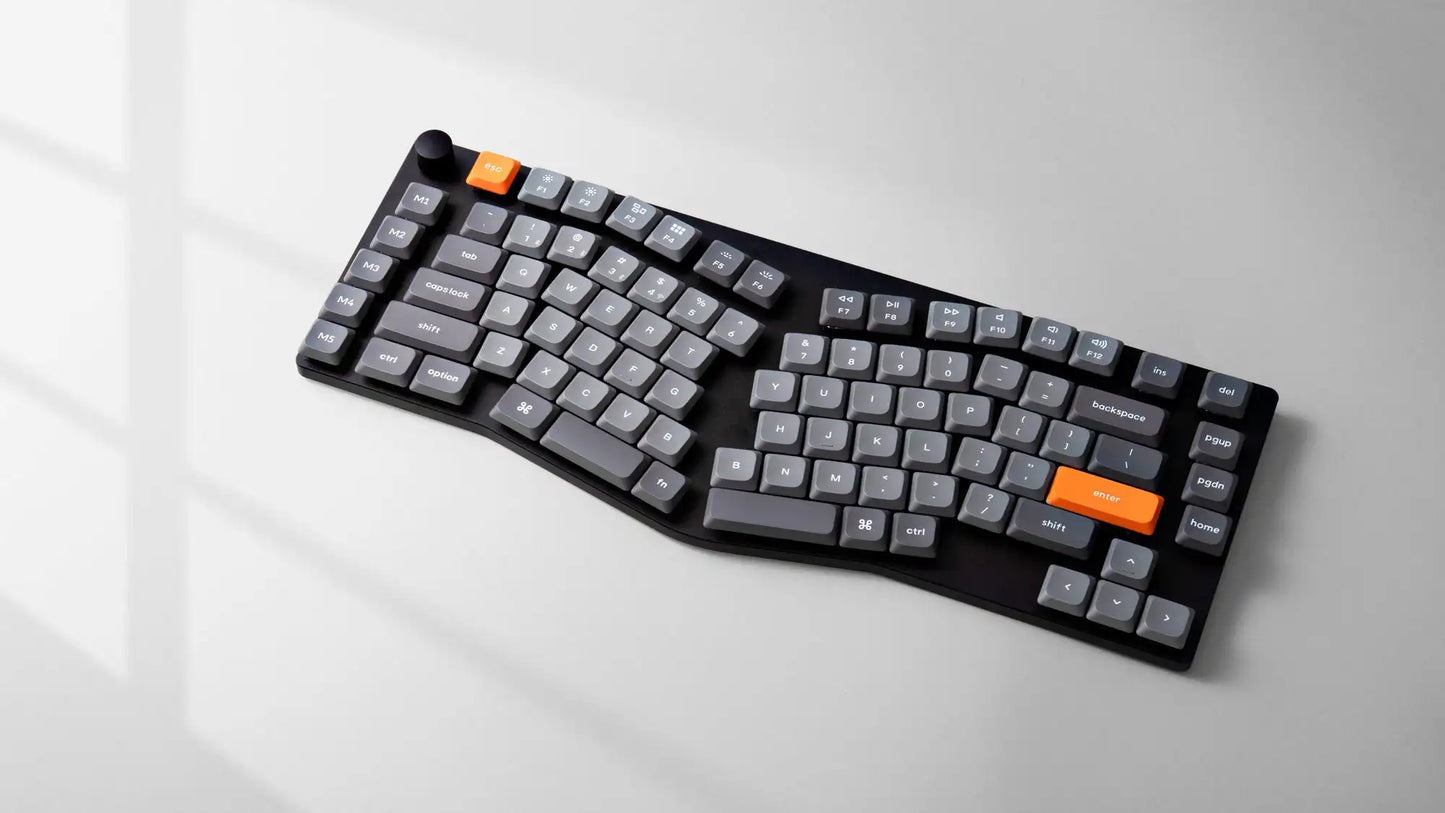 Keychron K15 Max (Alice Layout) QMK Wireless Custom Mechanical Keyboard Low Profile Gateron Switch Double-shot PBT Keycaps