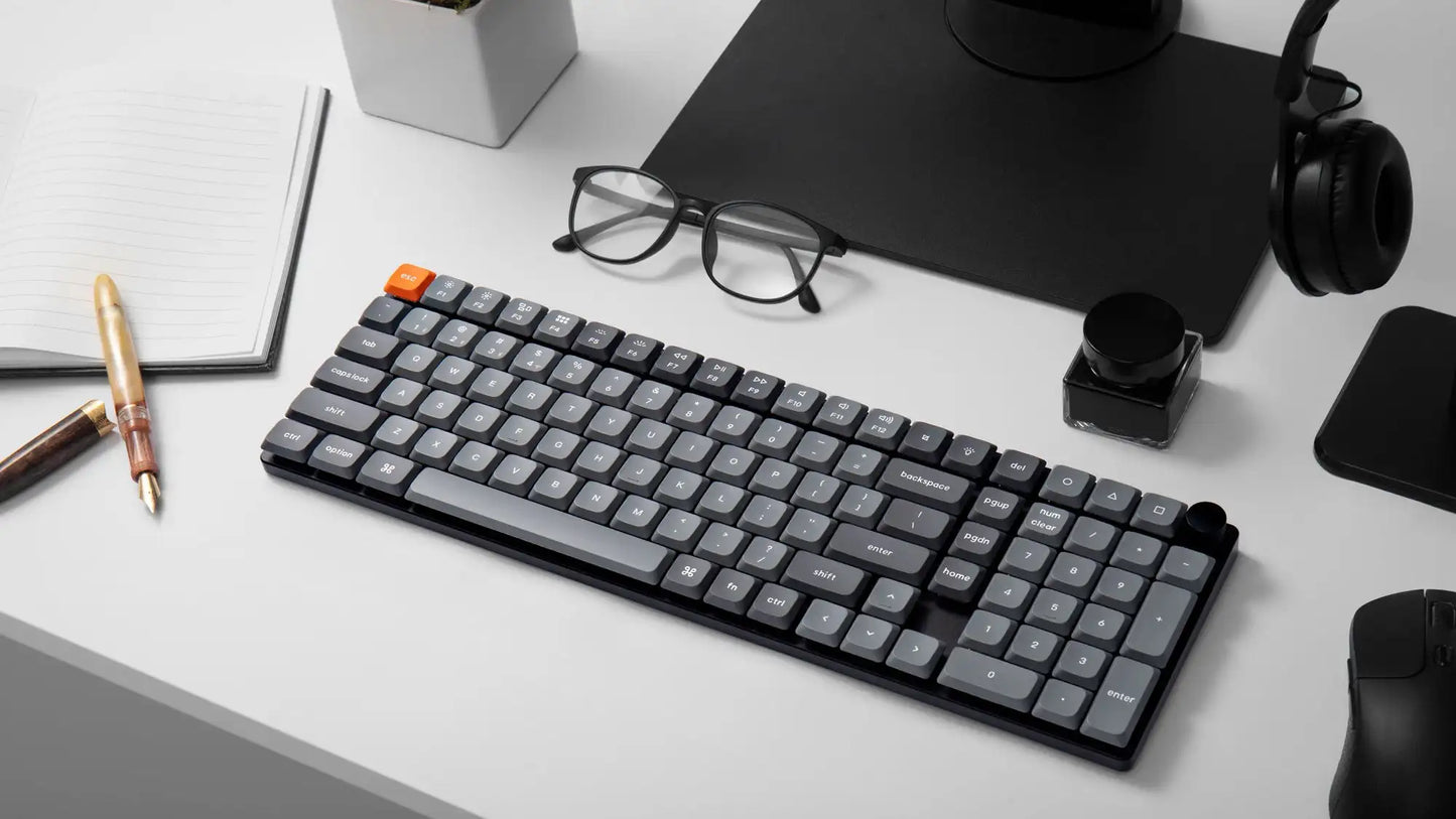 Keychron K17 Max QMK Wireless Ultra-Slim Mechanical Keyboard 96% Layout Gateron Switch LSA PBT Keycap