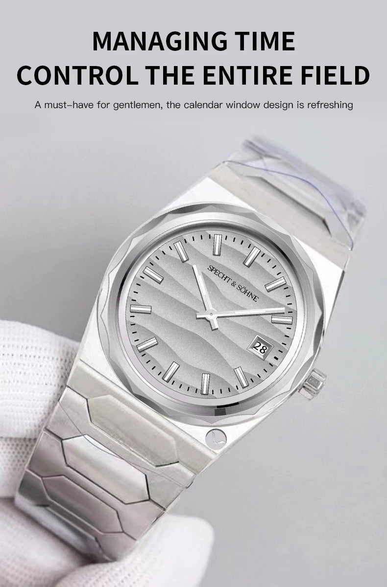 2025 New Arrivals Specht & Söhne 222 Gold Watches For Men Super Slim Steel Sapphire Classic Quartz Watch Relogio Masculino 37MM