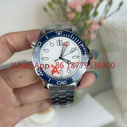 2026 High Quality Men's 904l Stainless Steel Automatic Mechanical 42mm Ceramic Watch Ring Watches Customized