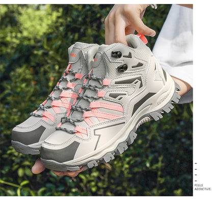 2025 New Hiking Shoes Unisex Outdoor Hiking Sports Shoes Camping Boots Ladies Waterproof Walking Shoes Non-slip Hiking Shoes