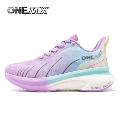 ONEMIX Nouvelles chaussures de course à amorti pour hommes, adaptées aux coureurs intensifs, à lacets, sportives, pour femmes, antidérapantes, d'extérieur, athlétiques, baskets pour hommes