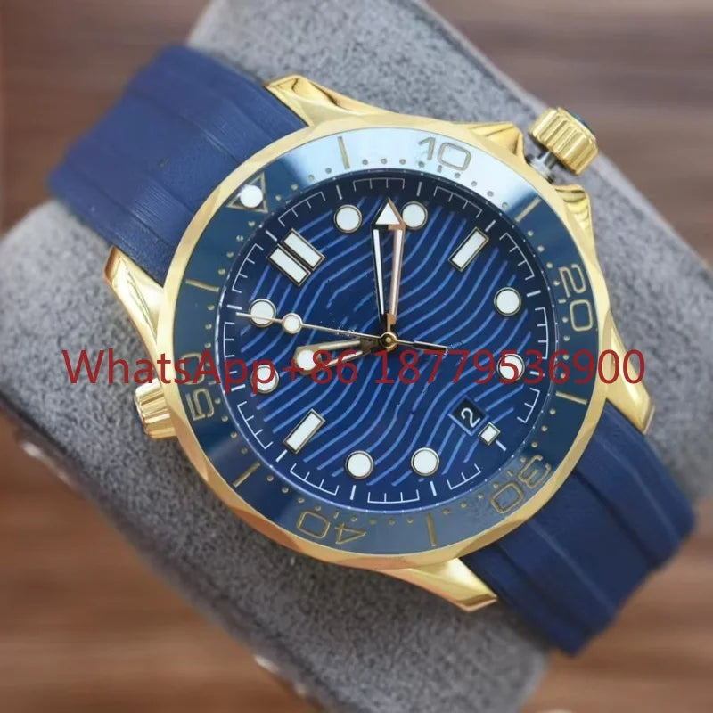 2026 High Quality Men's 904l Stainless Steel Automatic Mechanical 42mm Ceramic Watch Ring Watches Customized
