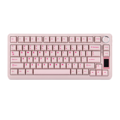 Teclado mecánico EPOMAKER X AULA EA75 MAX 75% ANSI US con hot-swap, montaje gasket, conexión por cable/BT/inalámbrica 2.4GHz, pantalla y perilla