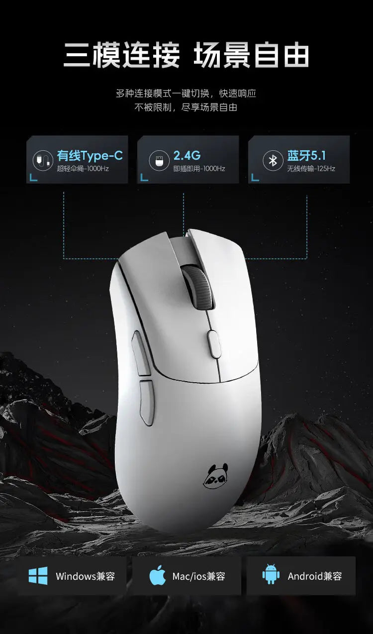 Metaphyuni Metapanda P1 Draadloze Muis P1 Pro Max Paw3395L Lage Latentie Lichtgewicht E-sports Gamingmuis Ergonomisch Pc-gamercadeau