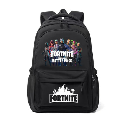 Fortnite-Kinderrucksack, tragbar, mit großem Fassungsvermögen, Schulranzen für Schüler, Schultertasche mit Cartoon-Print, Schulzubehör für Jungen, Geschenk