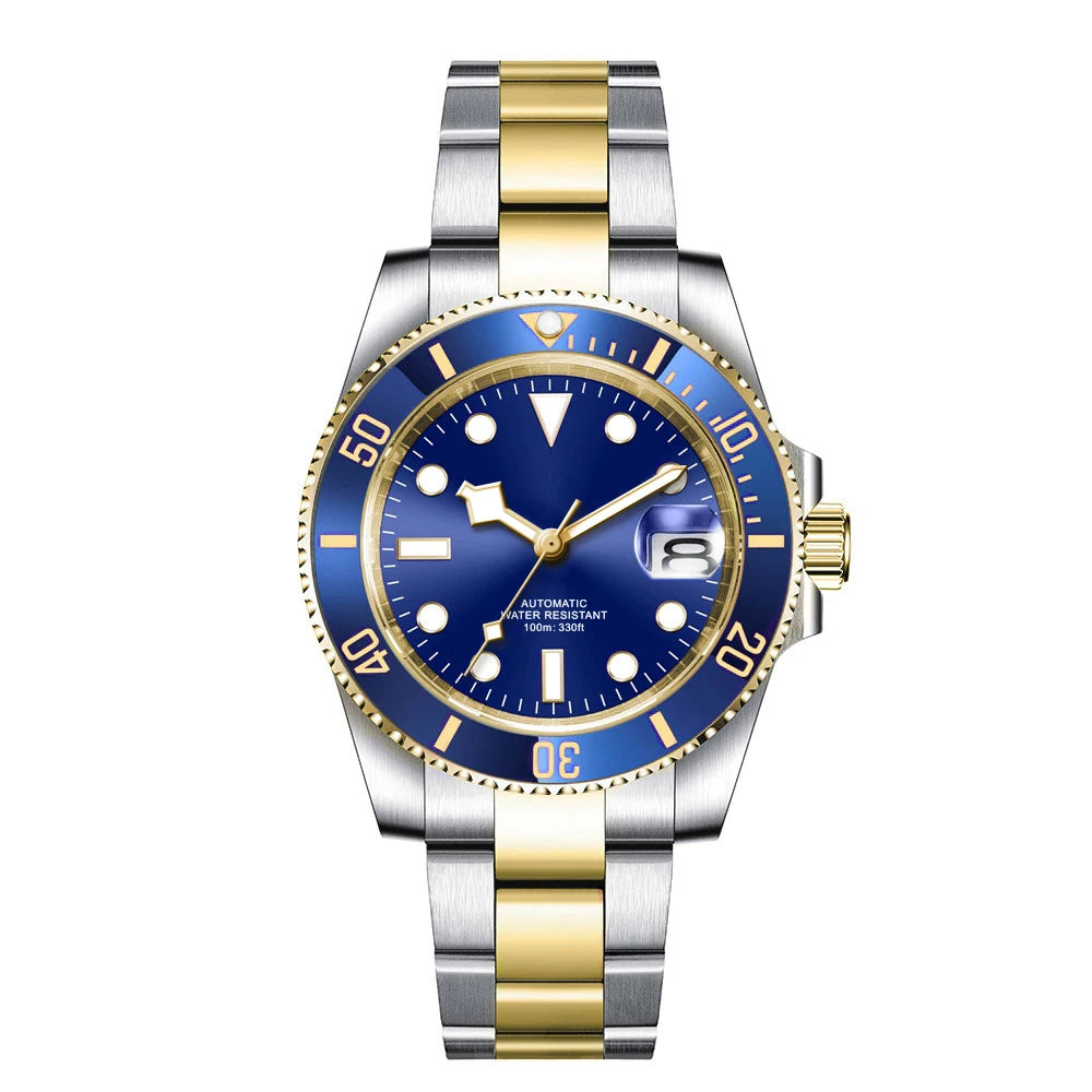 Customized Logo Reloj Men's Mechanical Automatic Wristwatch NH35 Movement 40mm Dial 100M Waterproof Sapphire Glass DIY Corgeut